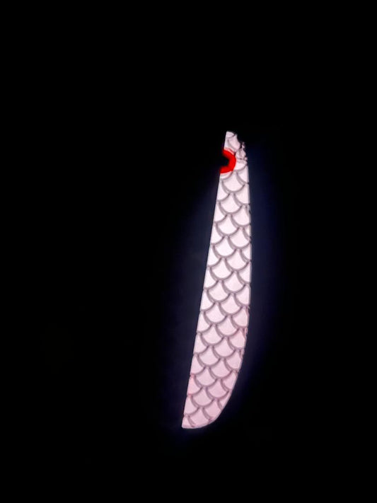 Silver gold combo 5.5” Glow Pink Purple Uv 50/50 Fisheye Dodger