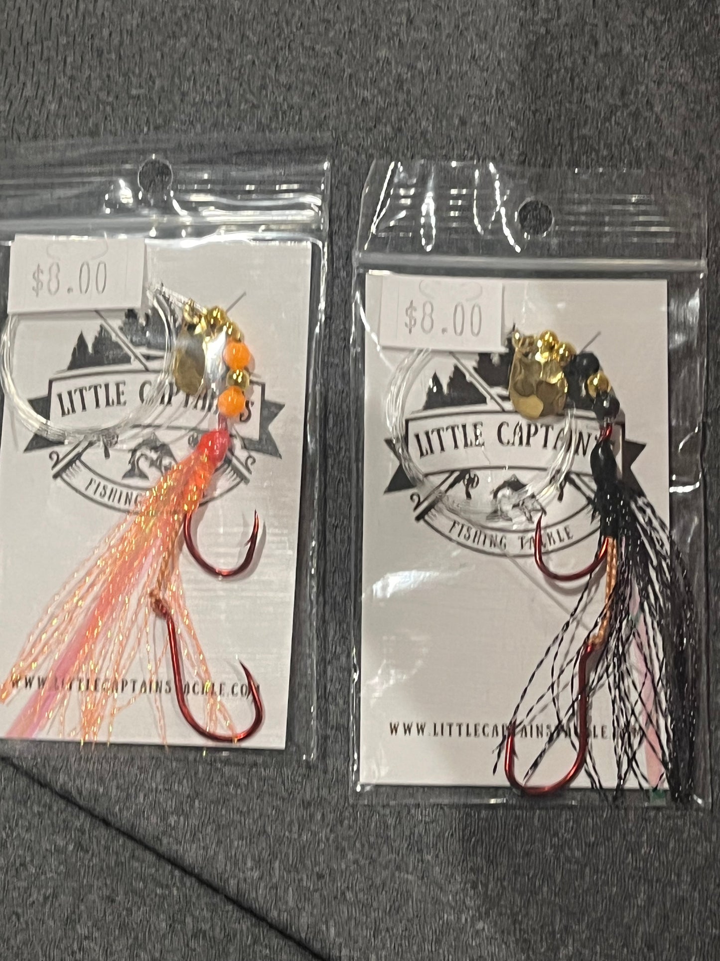 Wickiup special set Orange, mosquito Gold plated Fly hand tied