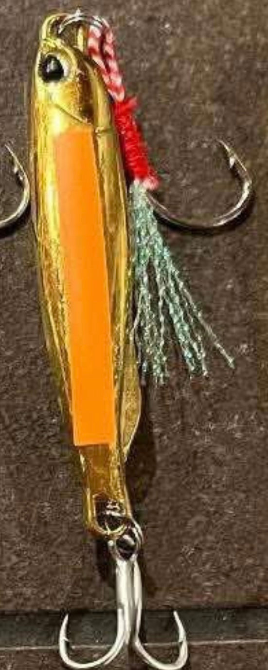 Uv orange gold 3/4 oz jig