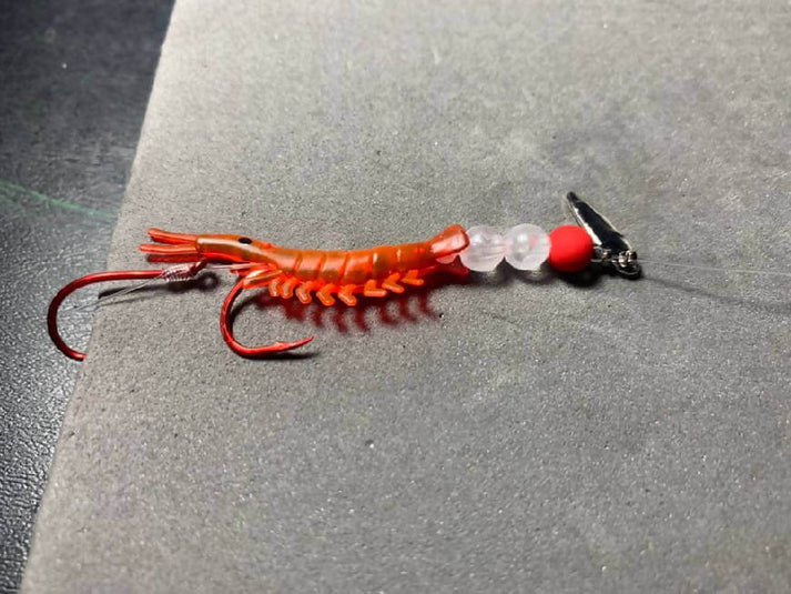 blood red fishing lure Blood Red Micro Shrimp – Little Captain's Tackle