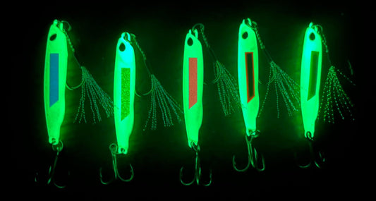 5 pack GLOW IN THE DARK jig set