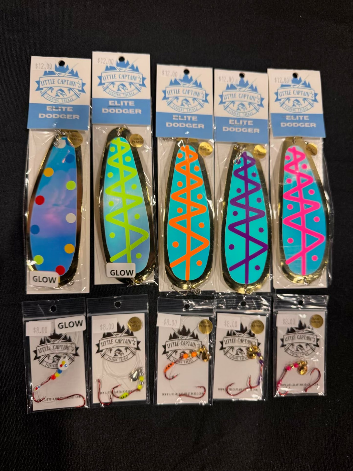 5 Dodger krill bug lure set gold plated combo kit