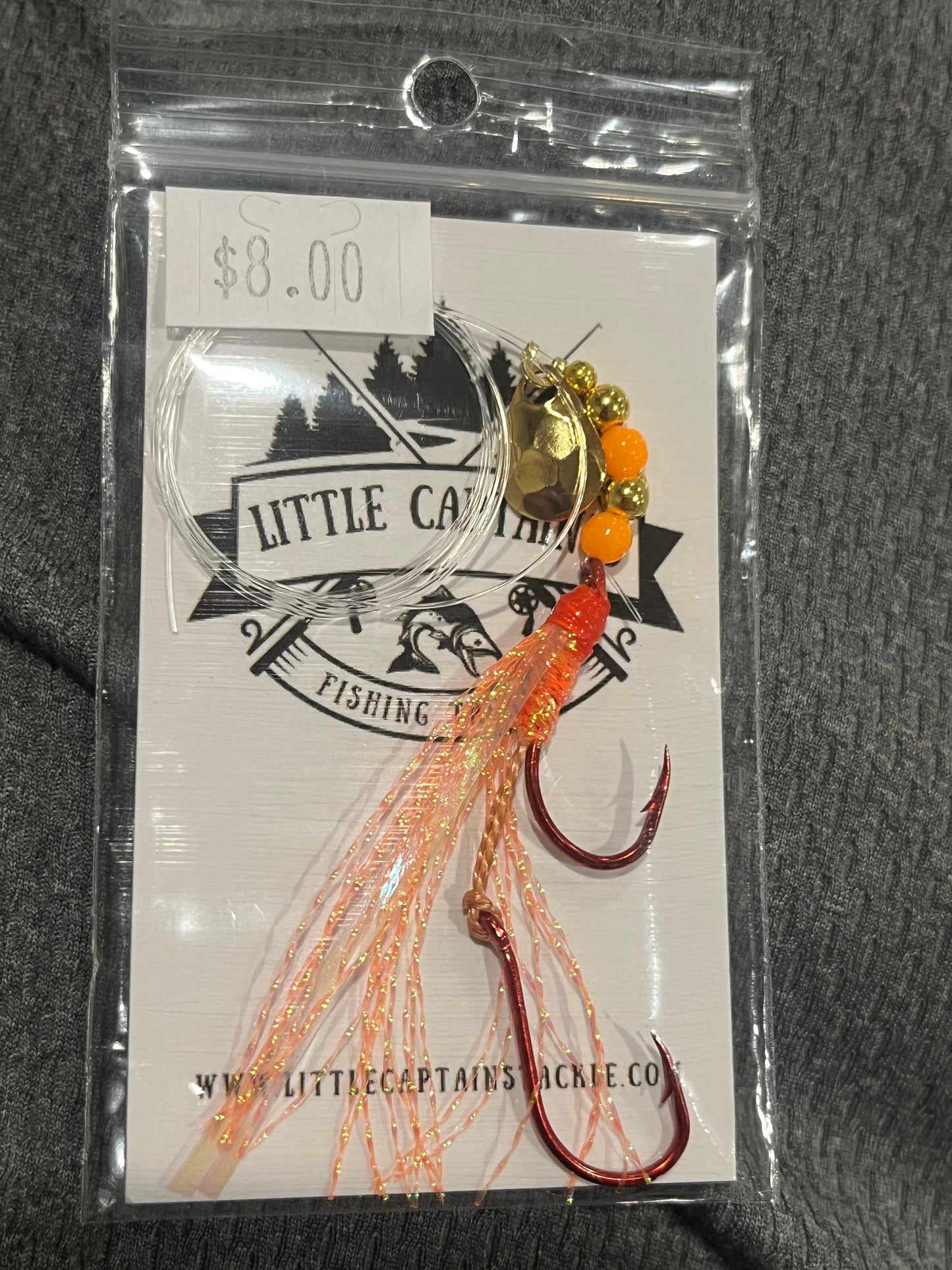 Orange Gold plated Fly hand tied
