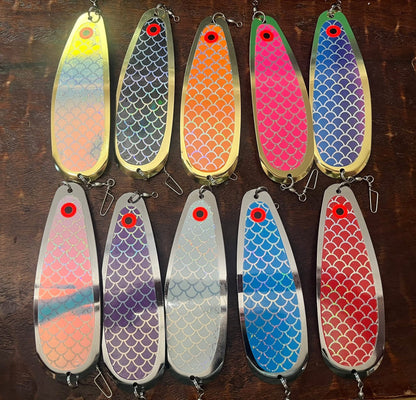 Gold fisheye Scale 5.5" Dodger 10 Pack Set Uv glow