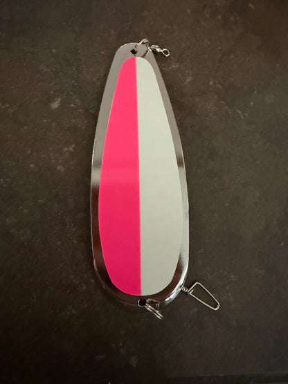 5.5” silver Pink White glow 50/50 Uv Dodger