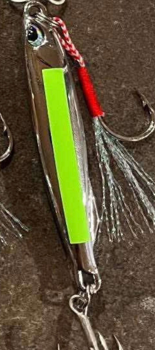 Chartreuse glow silver 3/4 oz jig