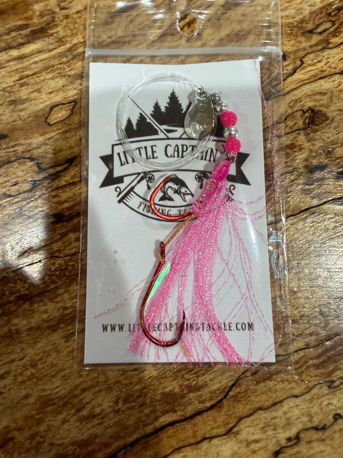 Hand tied pink trolling fly